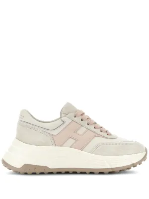 Hi-fi leather sneakers