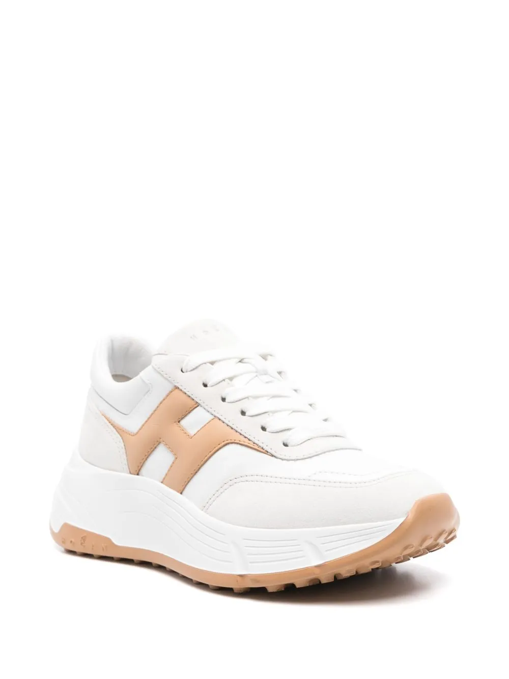 Hi-fi leather sneakers
