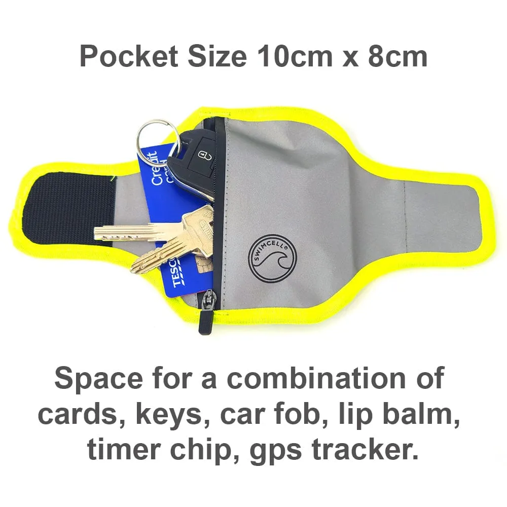 Hi Vis Reflective Wrist Wallet - Ankle Wallet Key Holder