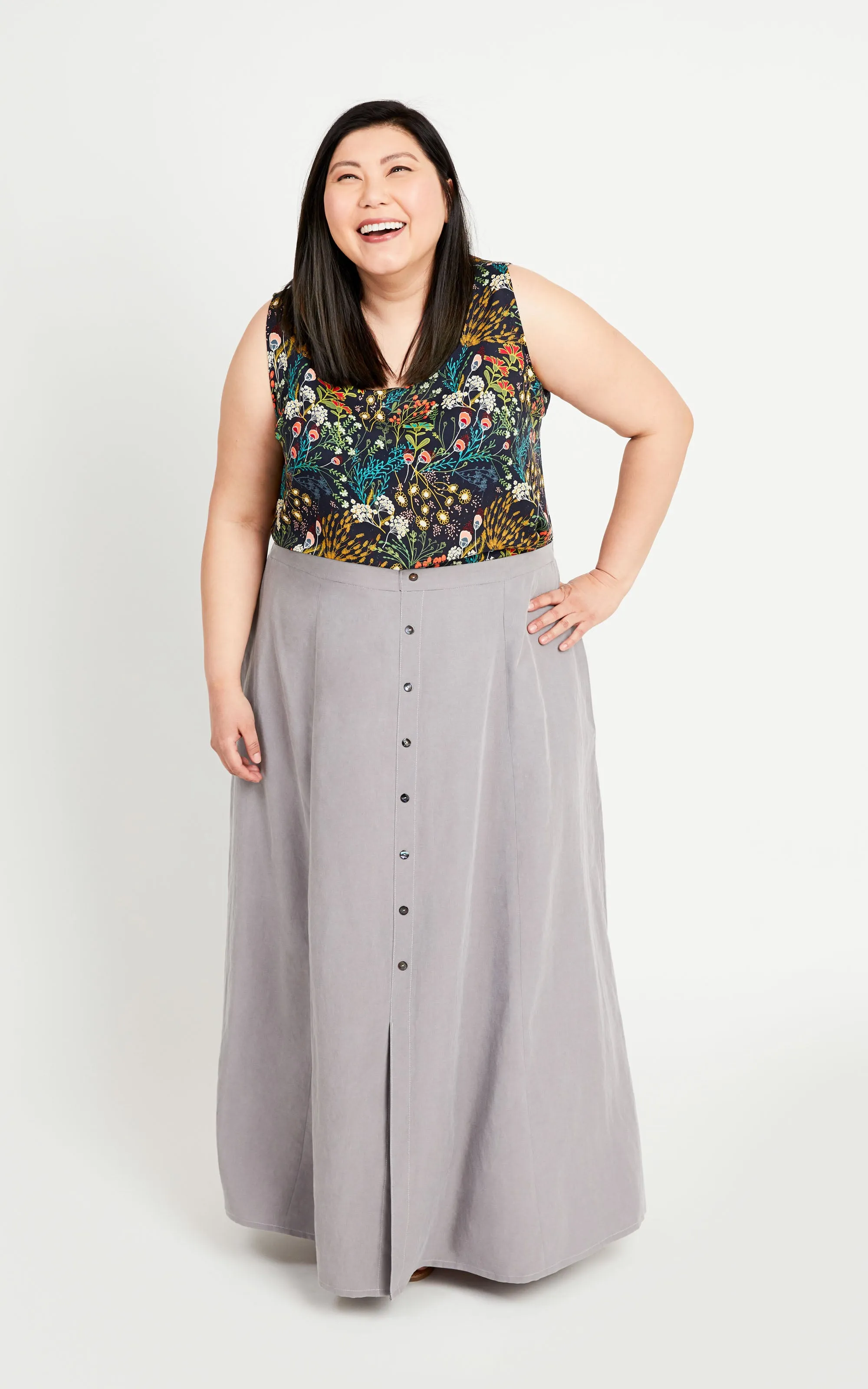 Holyoke Maxi Dress & Skirt 12-32 printed pattern