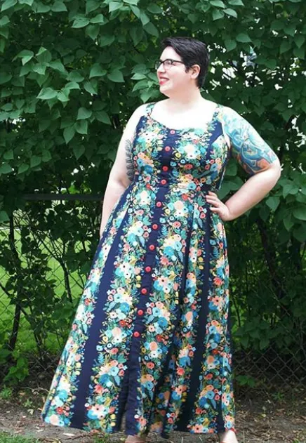 Holyoke Maxi Dress & Skirt 12-32 printed pattern