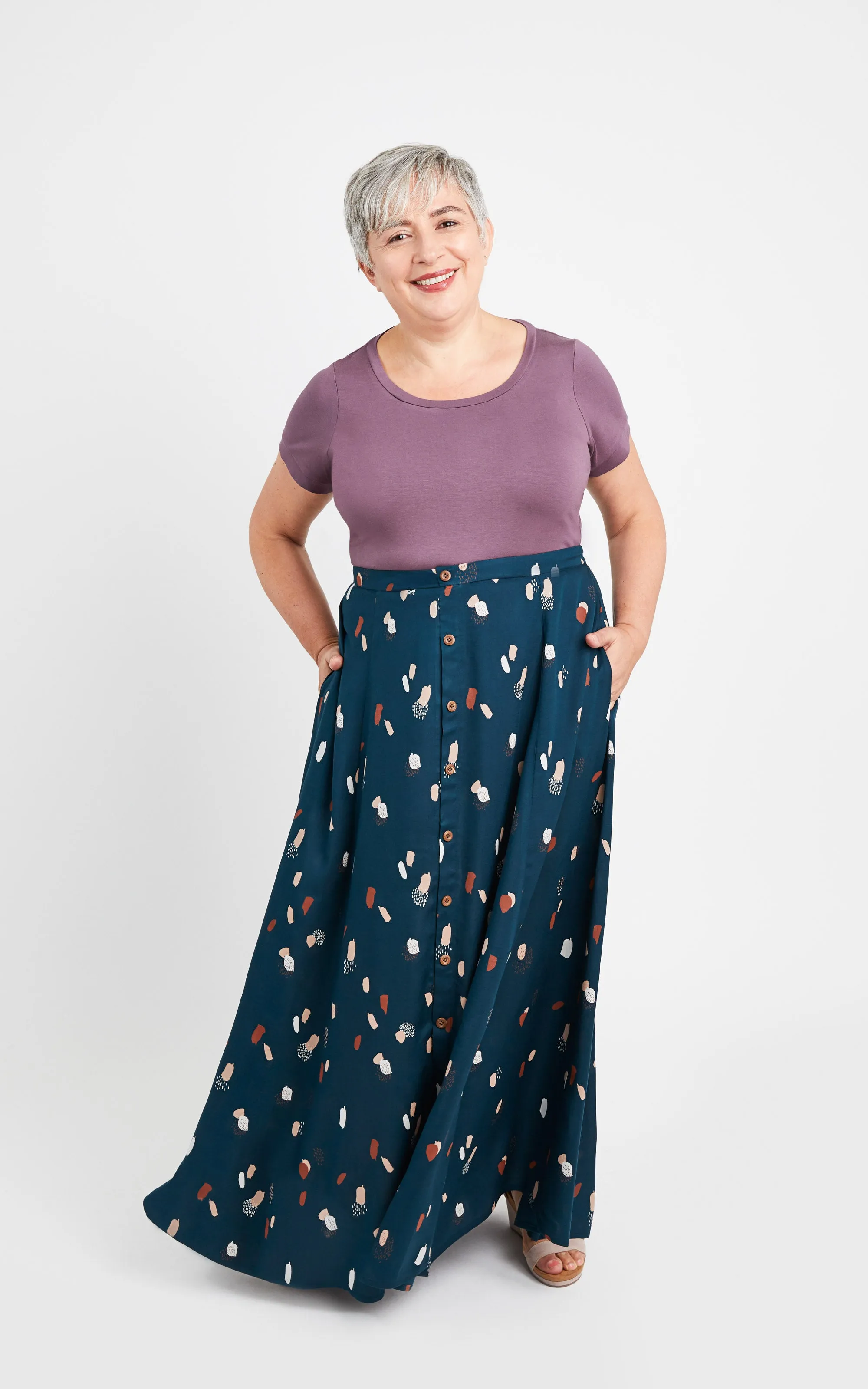 Holyoke Maxi Dress & Skirt 12-32 printed pattern