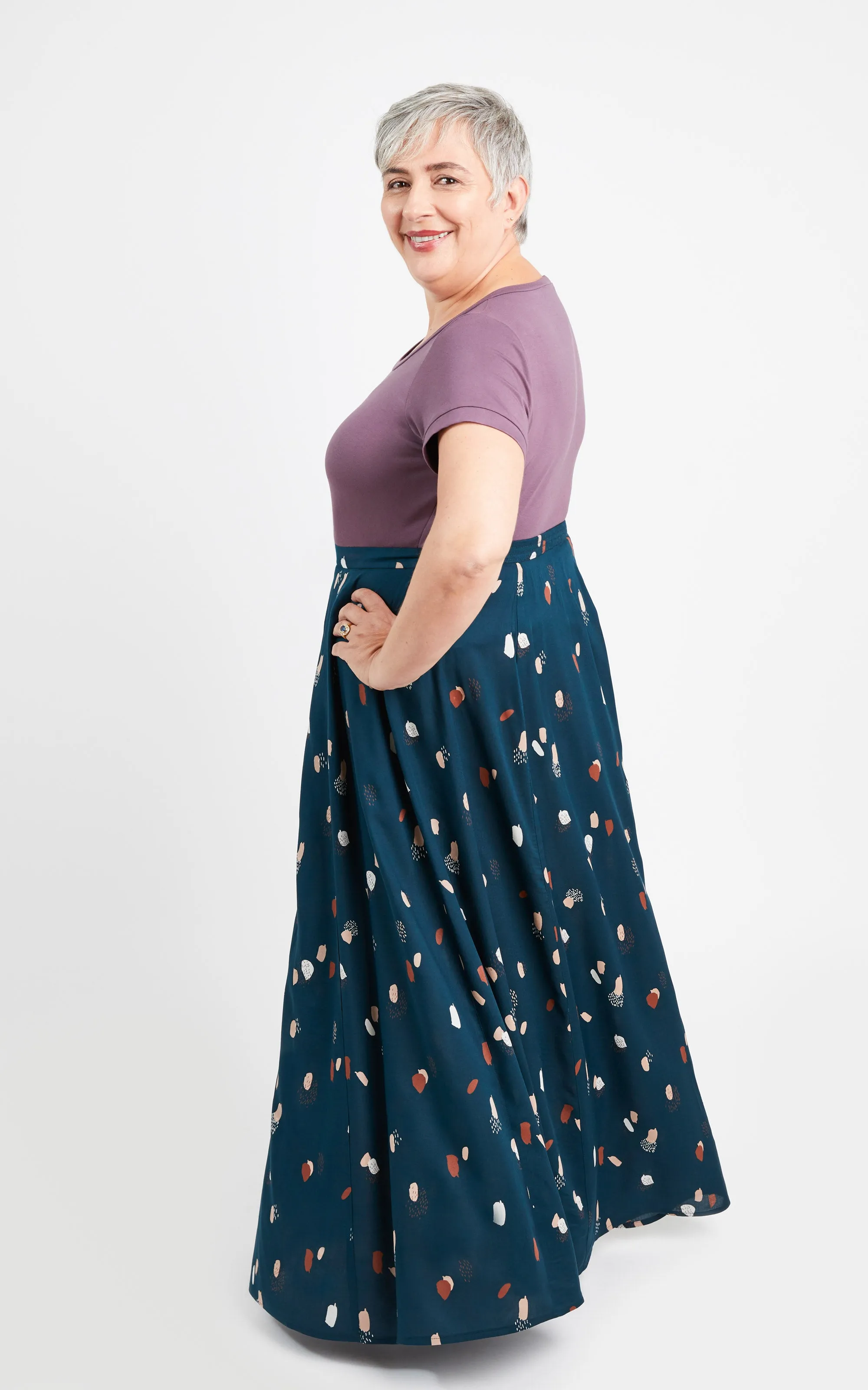 Holyoke Maxi Dress & Skirt 12-32 printed pattern