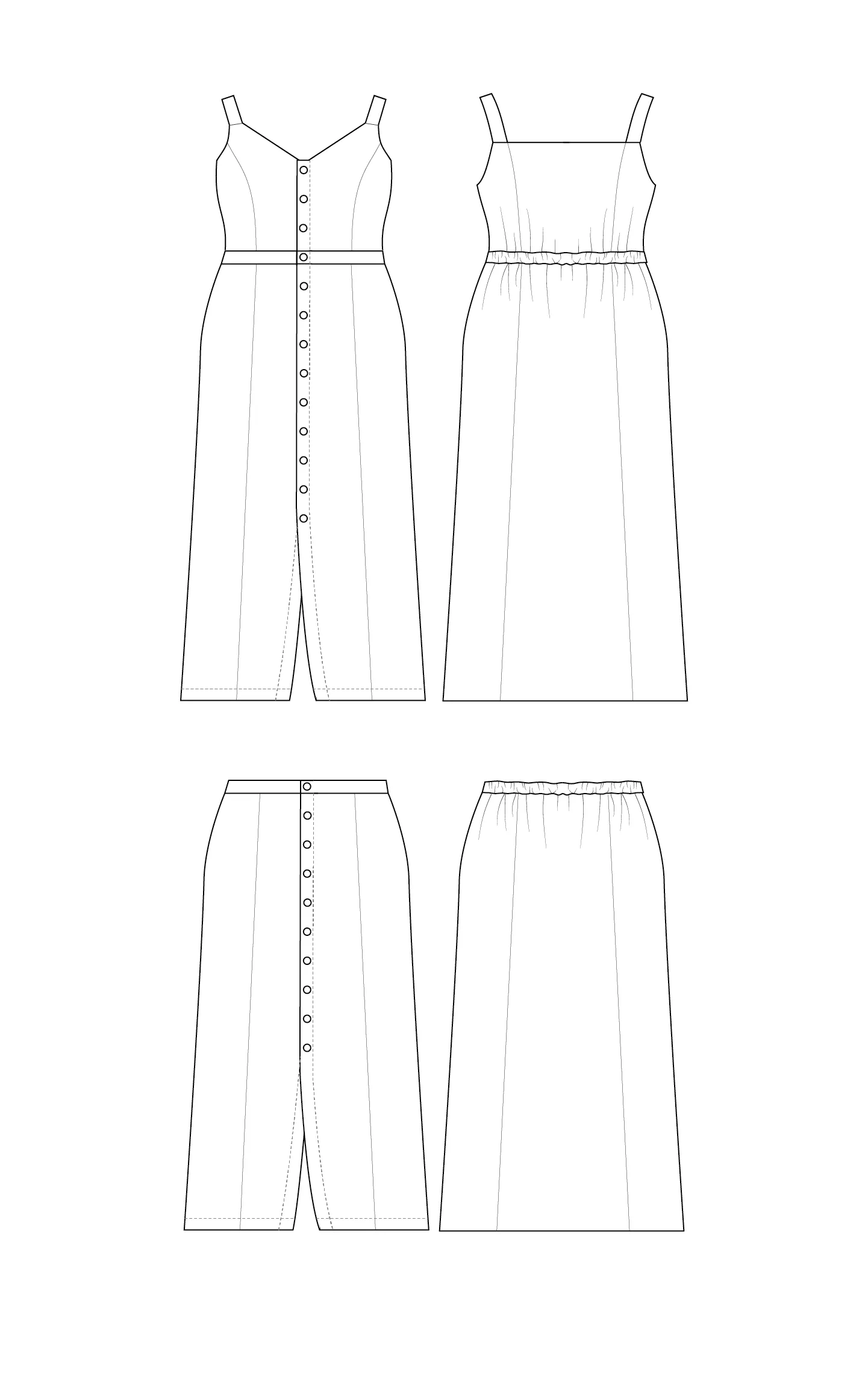 Holyoke Maxi Dress & Skirt 12-32 printed pattern