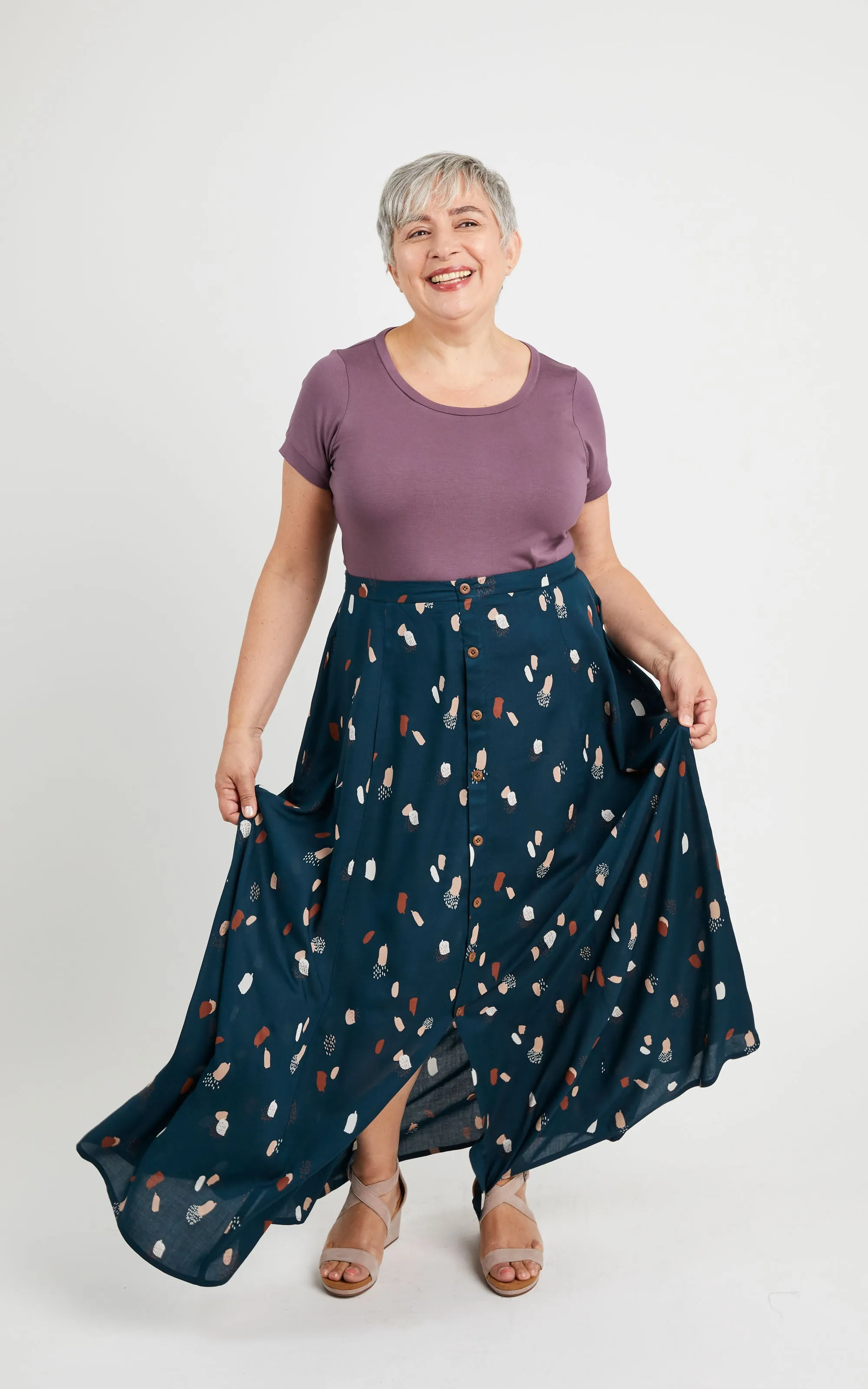 Holyoke Maxi Dress & Skirt 12-32 printed pattern