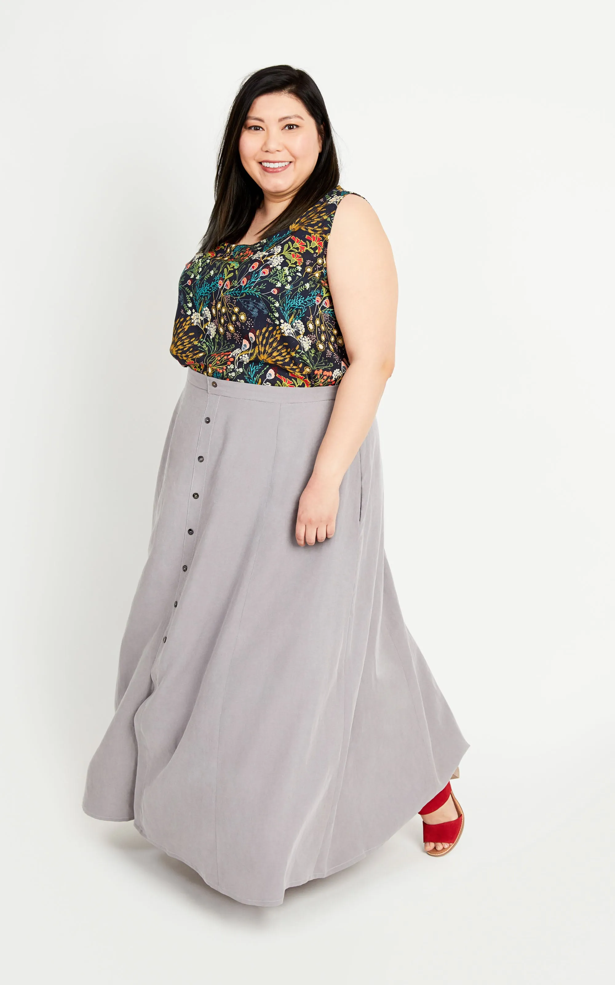 Holyoke Maxi Dress & Skirt 12-32 printed pattern