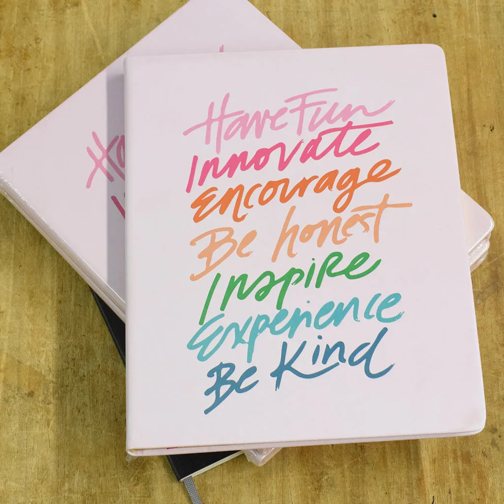 Inspirational Word Script Journal