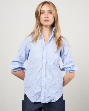 joedy woven button up - light blue, pink windowpane