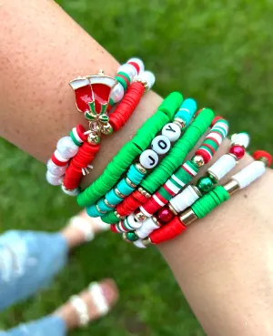 Joy Holiday Stretchy Bracelet Set
