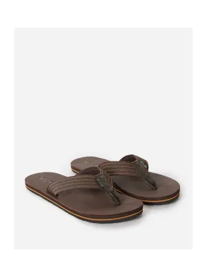 Klapki RIP CURL Revival Leather Open Toe brązowy