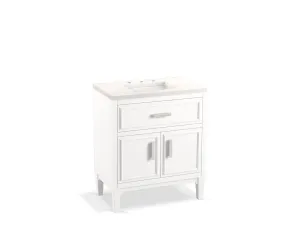 KOHLER K-33544-ASB Southerk 30" bathroom vanity cabinet with sink and quartz top