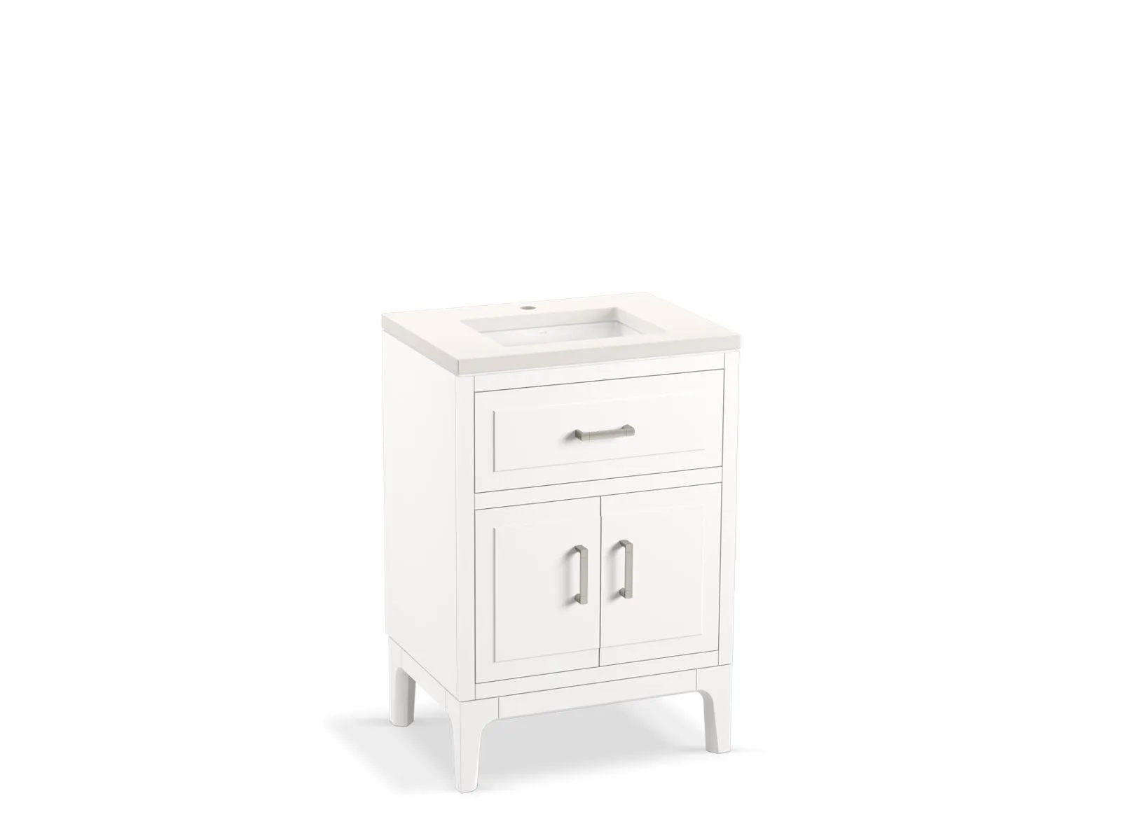 KOHLER K-33551-ASB Seer 24" bathroom vanity cabinet with sink and quartz top