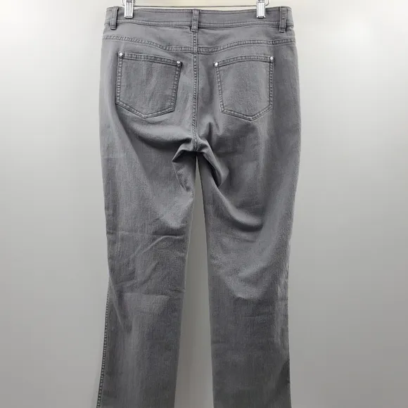 Lafayette 148 Gray Denim Boot Cut Jeans Stretchy 4