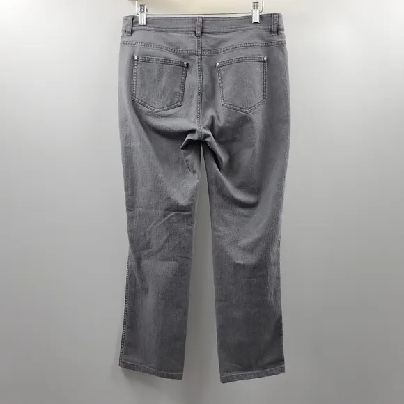 Lafayette 148 Gray Denim Boot Cut Jeans Stretchy 4