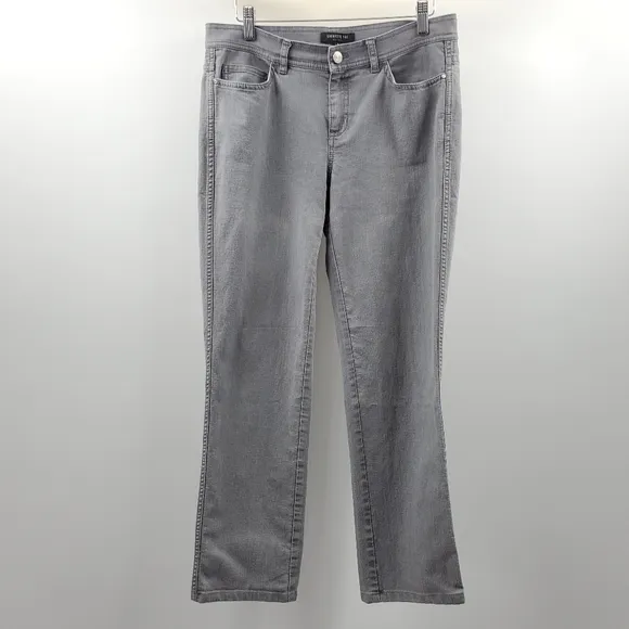 Lafayette 148 Gray Denim Boot Cut Jeans Stretchy 4