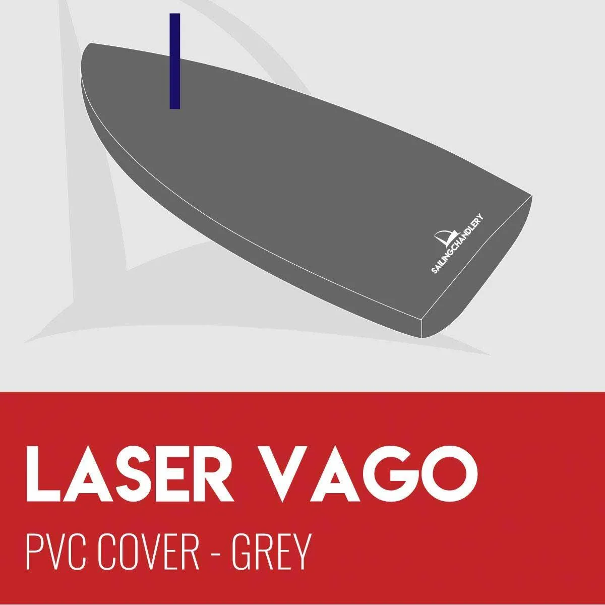 Laser Vago Flat Boat Cover - PVC Grey
