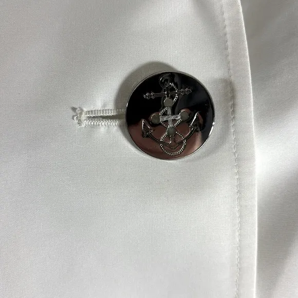 Lauren Ralph Lauren Elegant White Nautical Jacket