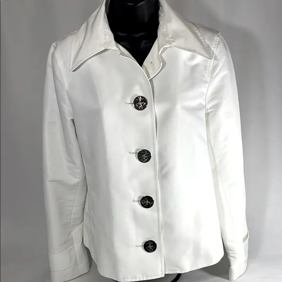 Lauren Ralph Lauren Elegant White Nautical Jacket