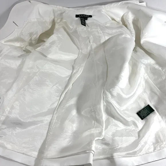 Lauren Ralph Lauren Elegant White Nautical Jacket