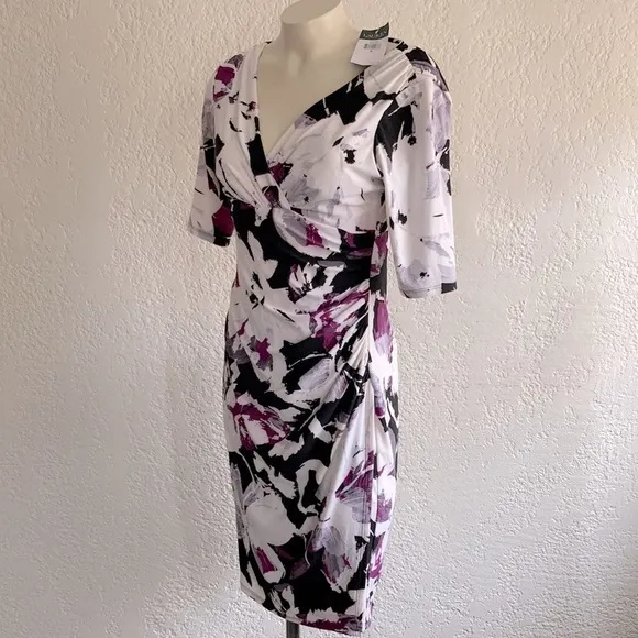 Lauren Ralph Lauren floral stretchy dress SZ 6 NWT