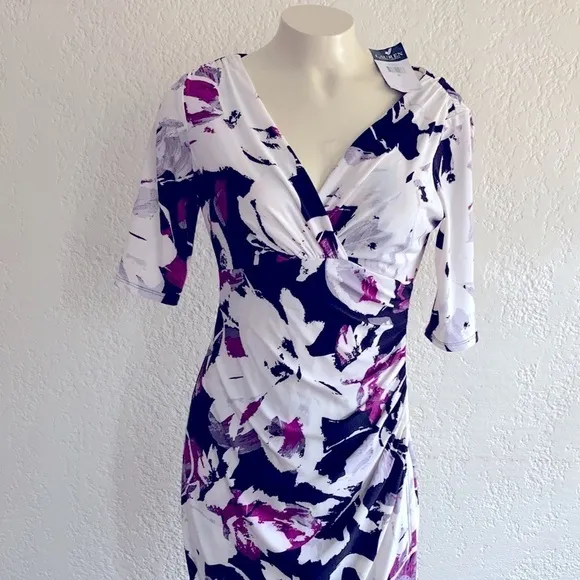 Lauren Ralph Lauren floral stretchy dress SZ 6 NWT