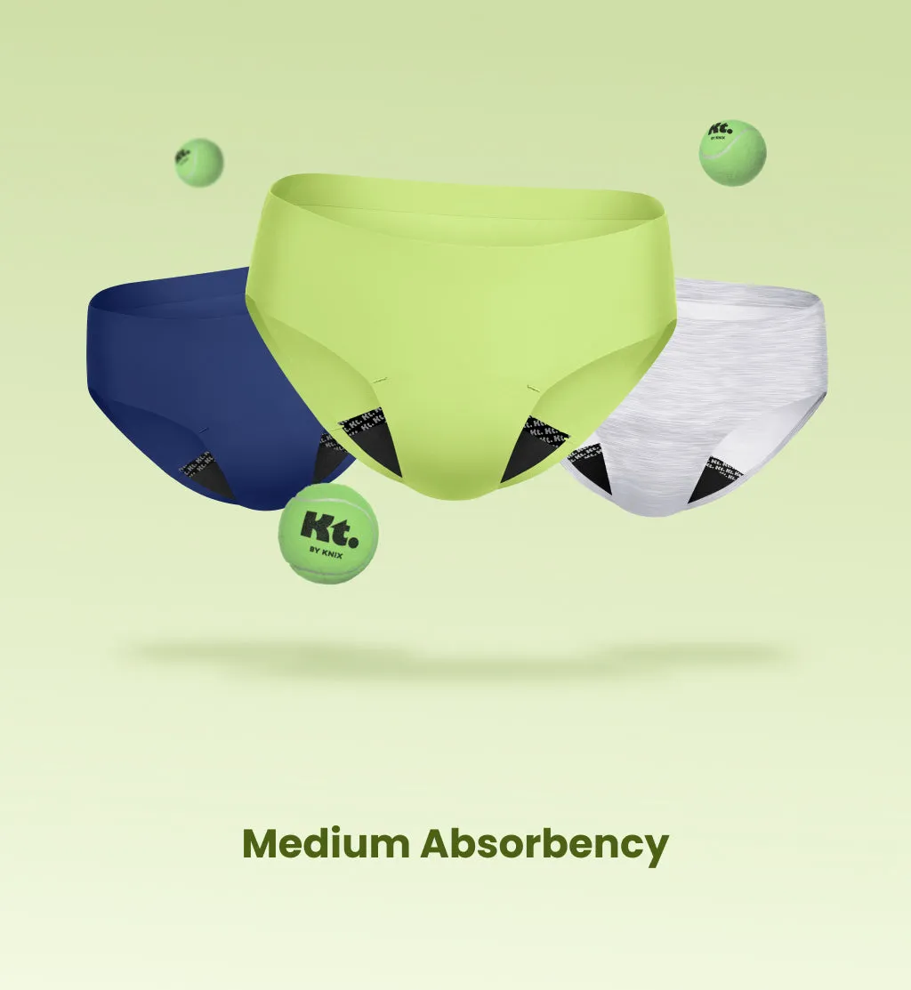 Leakproof UltraThin No-Show Underwear Bikini 3-Pack (Kit Item)