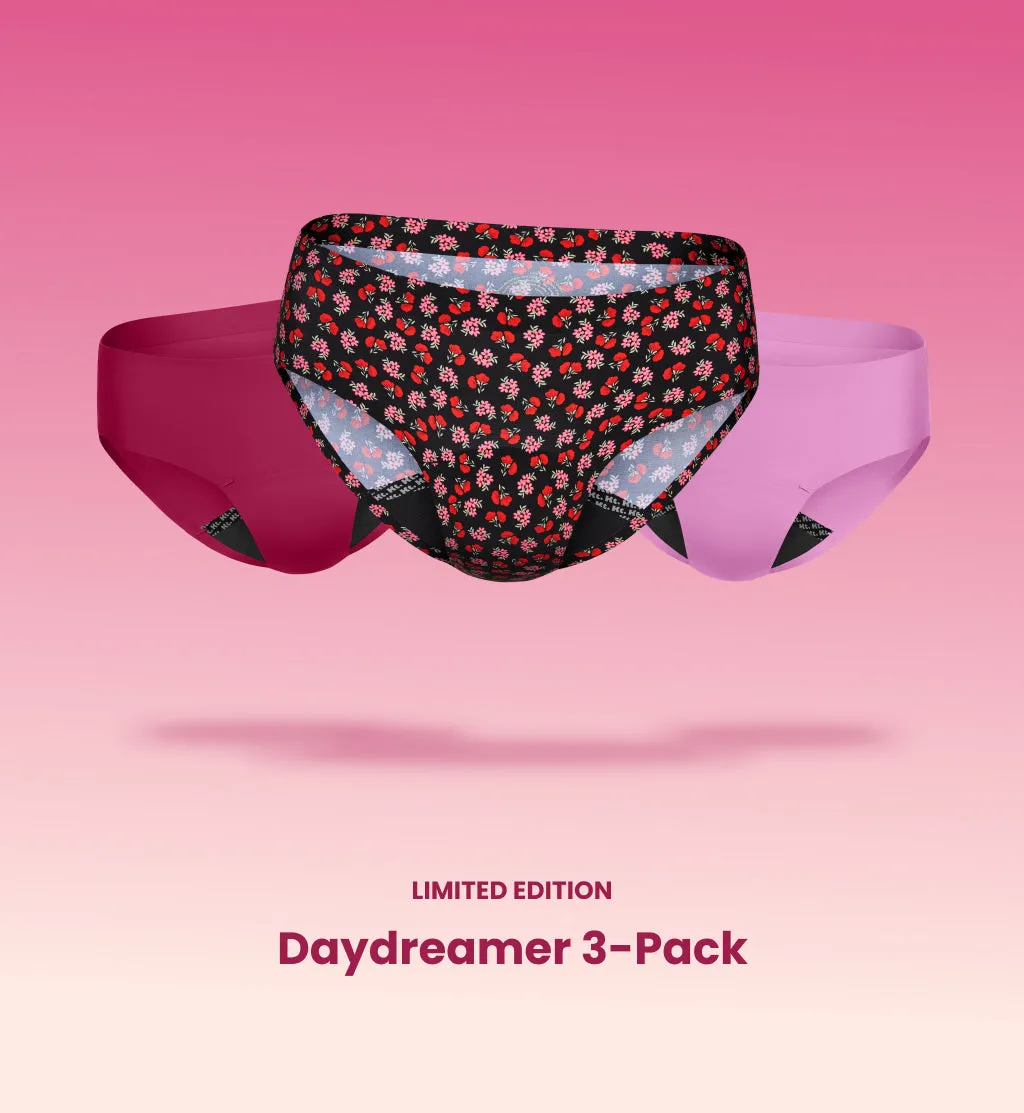 Leakproof UltraThin No-Show Underwear Bikini 3-Pack (Kit Item)