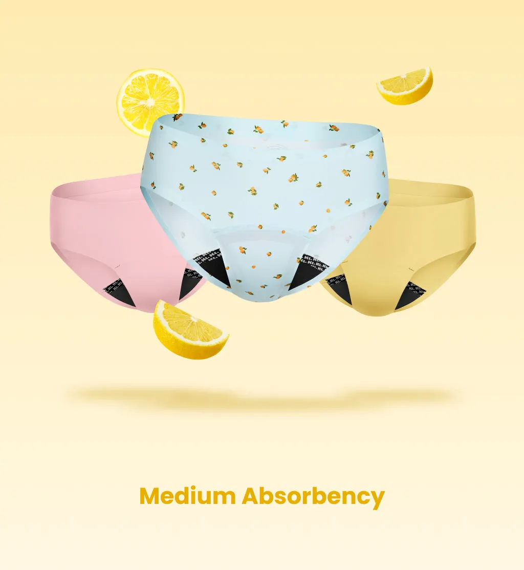 Leakproof UltraThin No-Show Underwear Bikini 3-Pack (Kit Item)