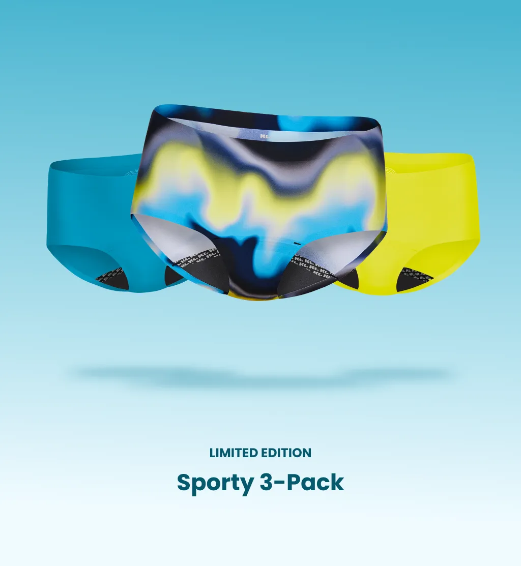 Leakproof UltraThin No-Show Underwear Boyshort 3-Pack (Kit Item