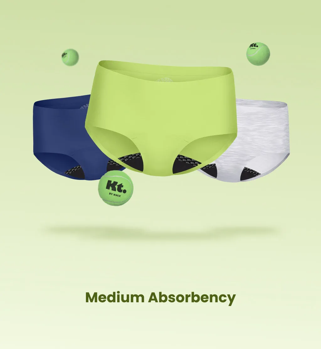Leakproof UltraThin No-Show Underwear Boyshort 3-Pack (Kit Item