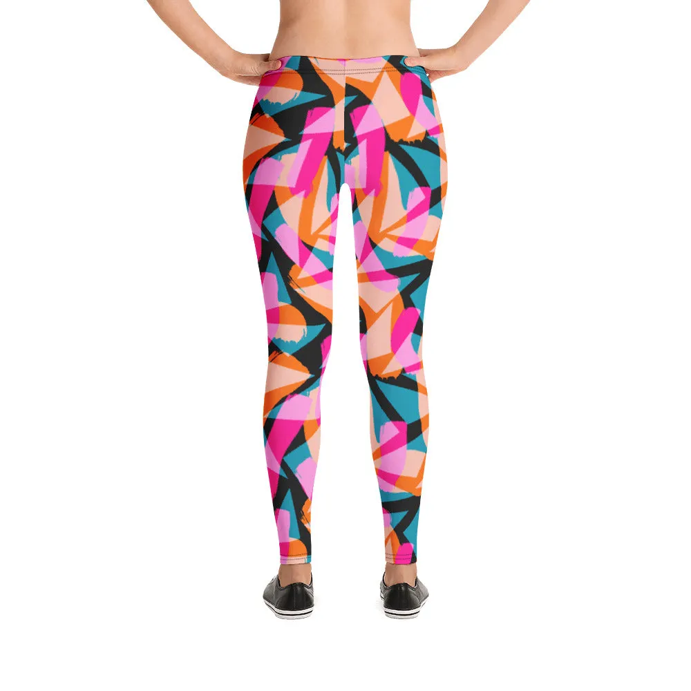 Leggings, Geometric Memphis Shadows