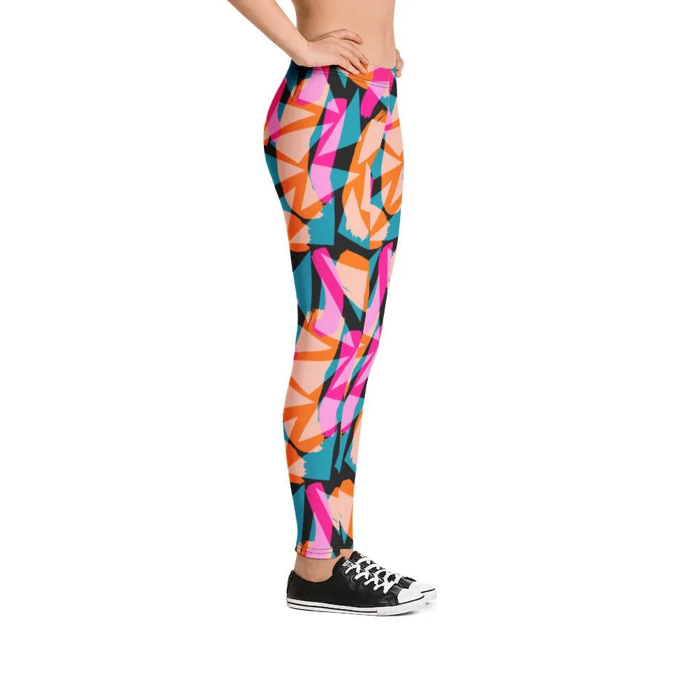 Leggings, Geometric Memphis Shadows