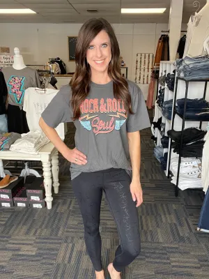 Level Up Dark Marble Foil Highwaist Leggings-Small-3XL