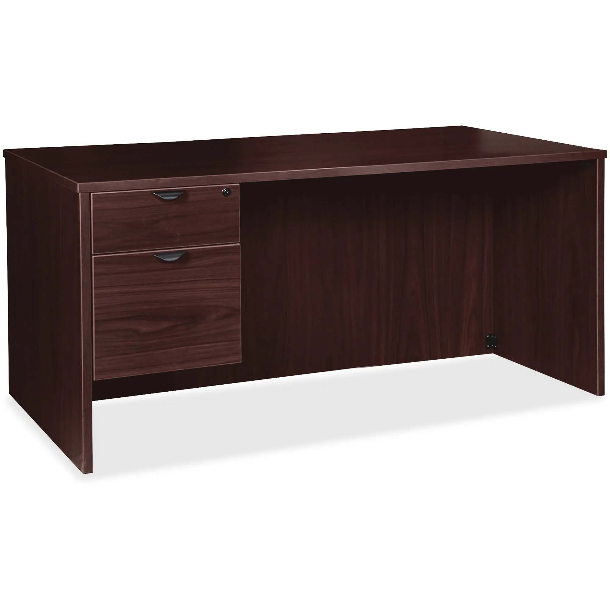 Lorell Prominence 2.0 Espresso Laminate Box/File Left-Pedestal Desk - 2-Drawer