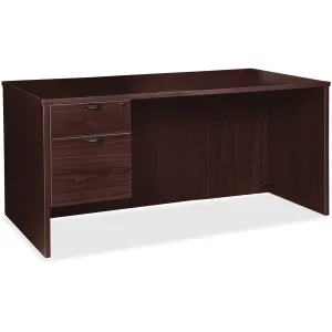 Lorell Prominence 2.0 Espresso Laminate Box/File Left-Pedestal Desk - 2-Drawer