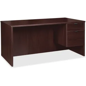 Lorell Prominence 2.0 Espresso Laminate Box/File Right-Pedestal Desk - 2-Drawer