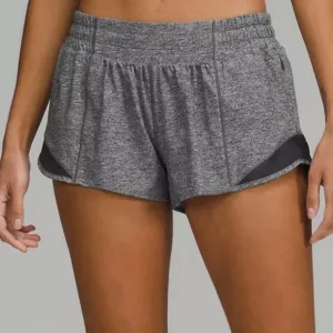 Lululemon Hotty Hot Shorts Heathered Black 12 Nwt