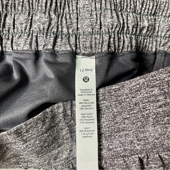 Lululemon Hotty Hot Shorts Heathered Black 12 Nwt