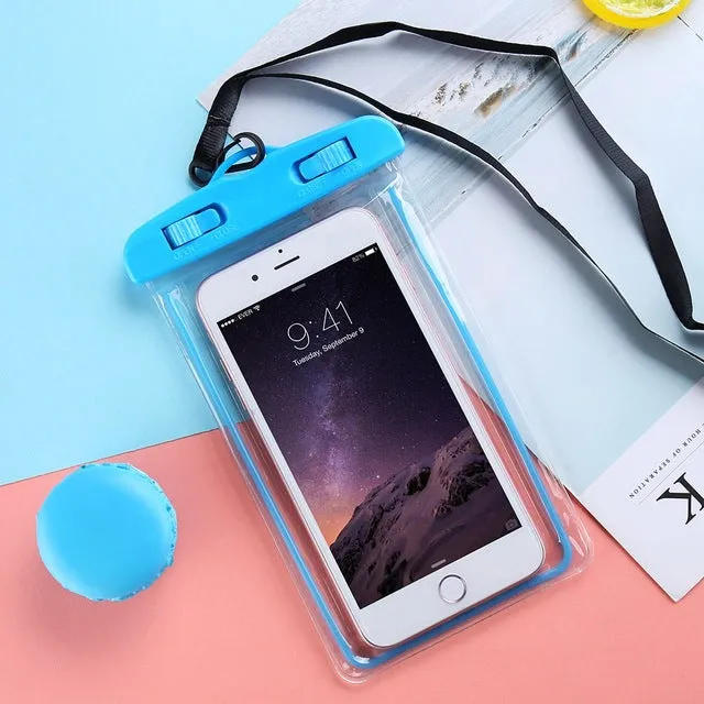 Luminous Waterproof Mobile Phone Case Pouch Bag For iPhone and Samsung