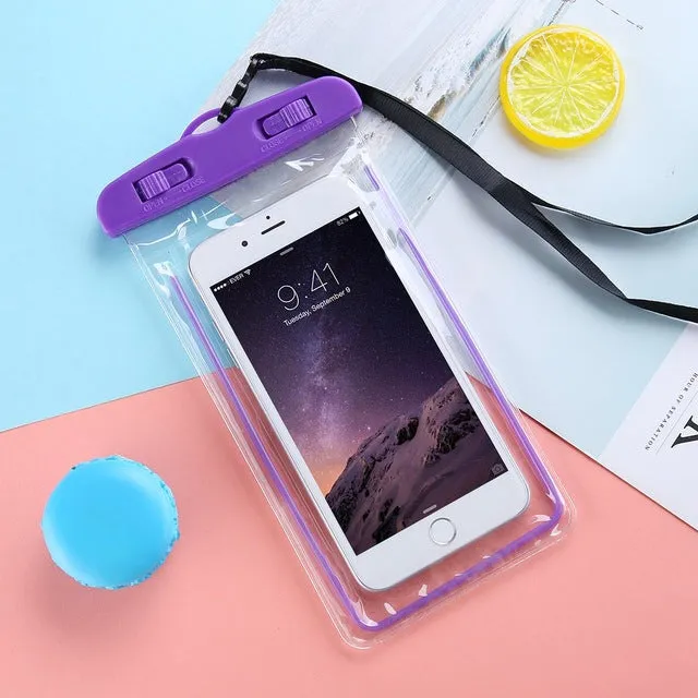 Luminous Waterproof Mobile Phone Case Pouch Bag For iPhone and Samsung