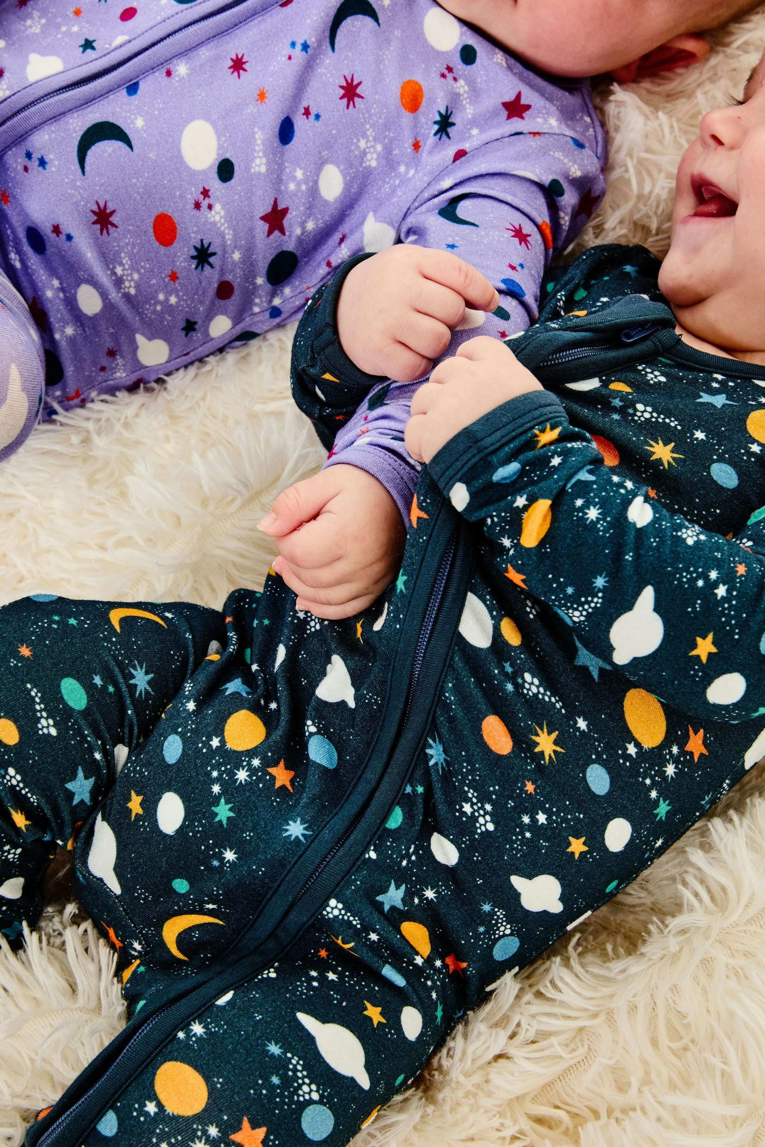 Luna Midnight | Soft & Stretchy Zipper Footie
