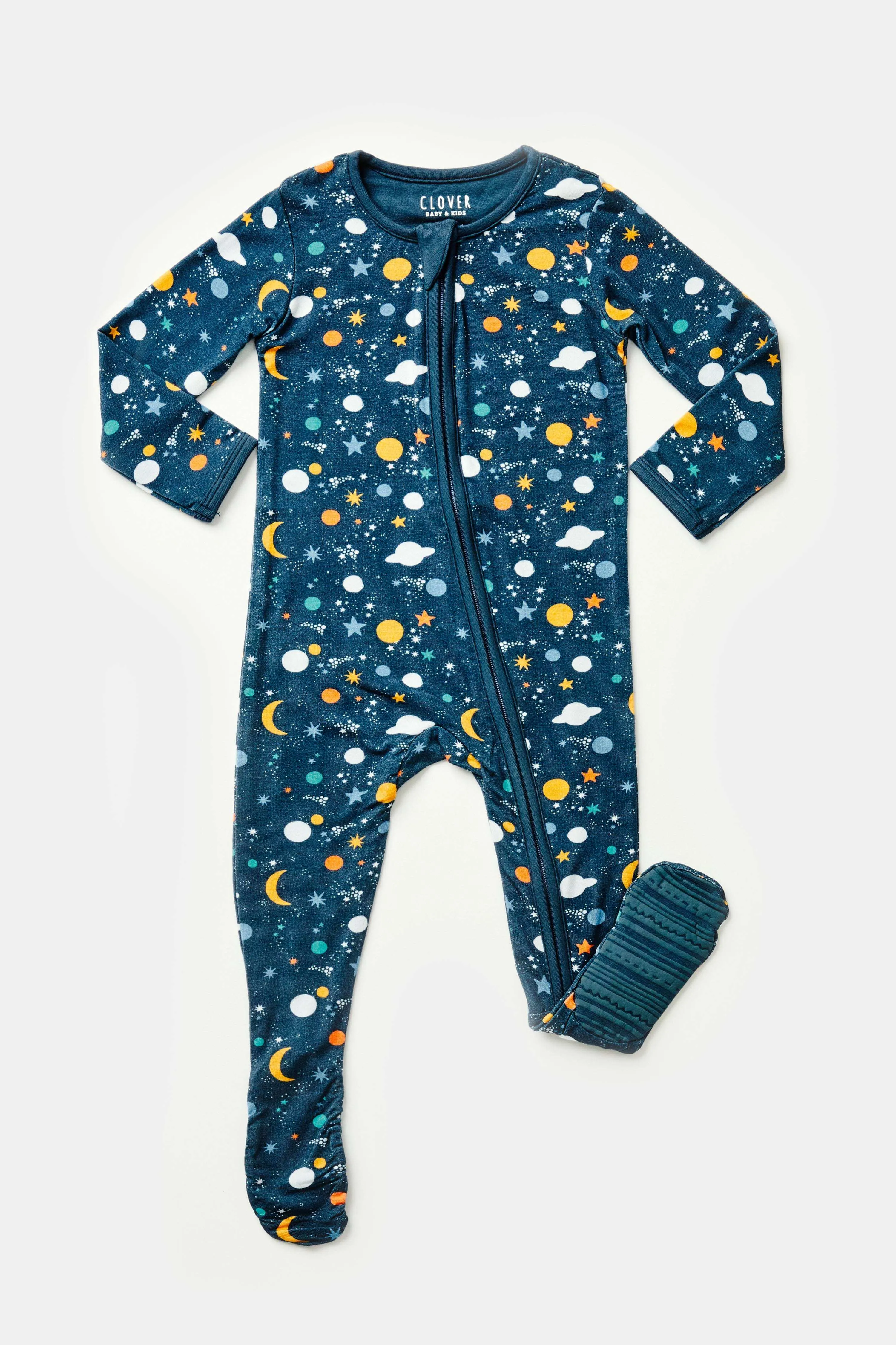 Luna Midnight | Soft & Stretchy Zipper Footie