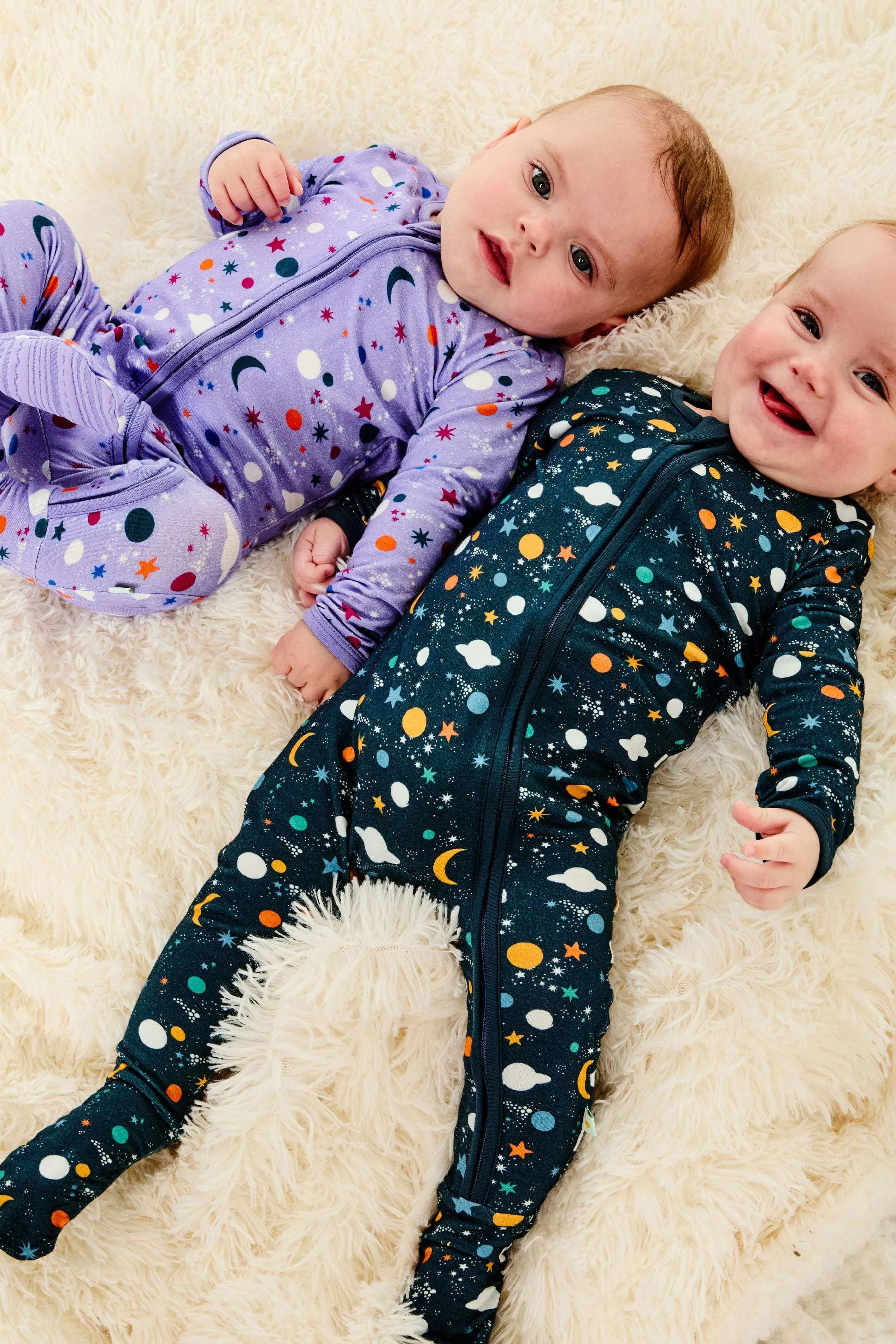 Luna Midnight | Soft & Stretchy Zipper Footie