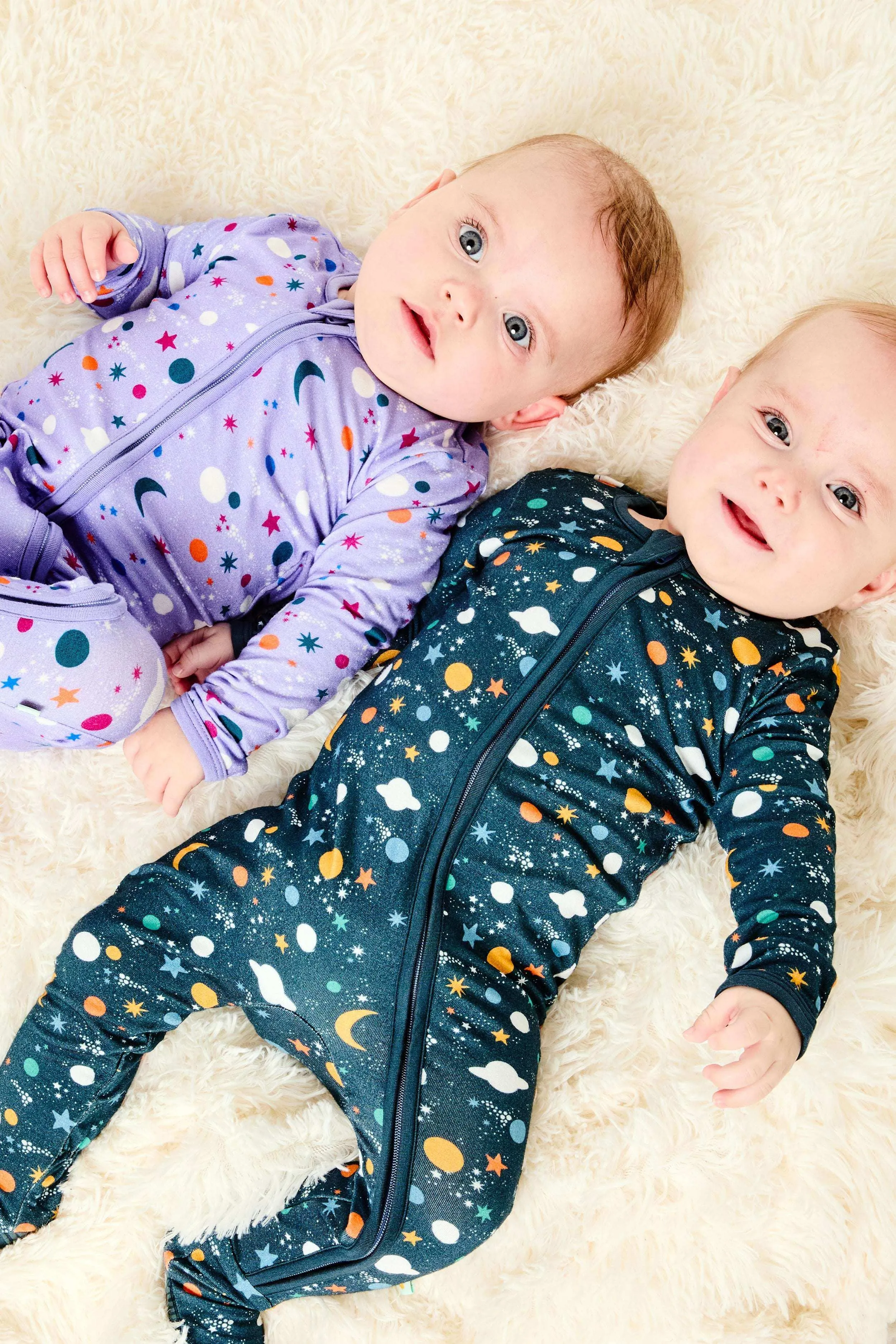 Luna Midnight | Soft & Stretchy Zipper Footie