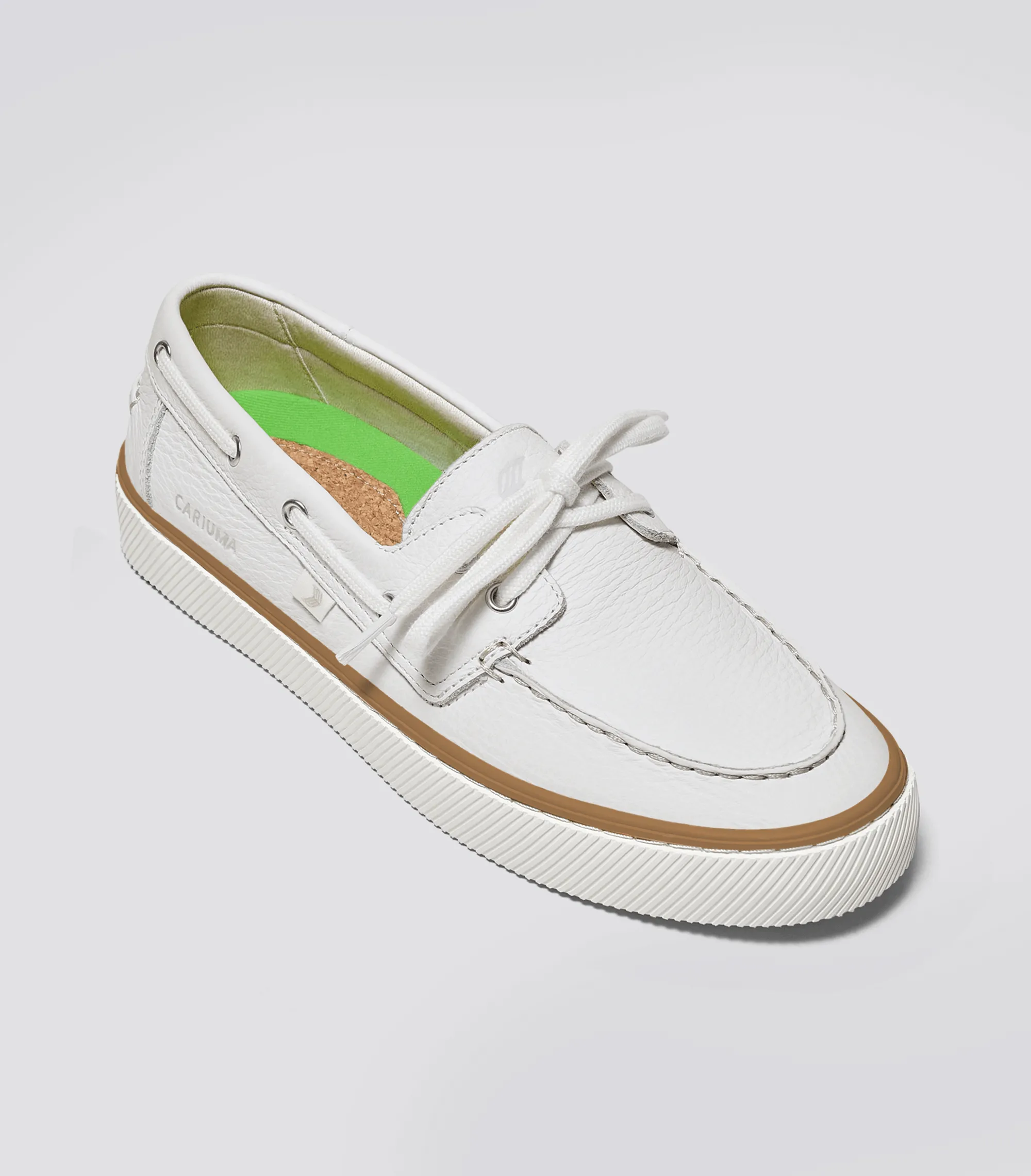 Mare Boat Shoe White Premium Leather Women