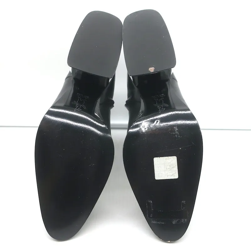 Marni Cutout-Heel Ankle Boots Black Leather Size 38