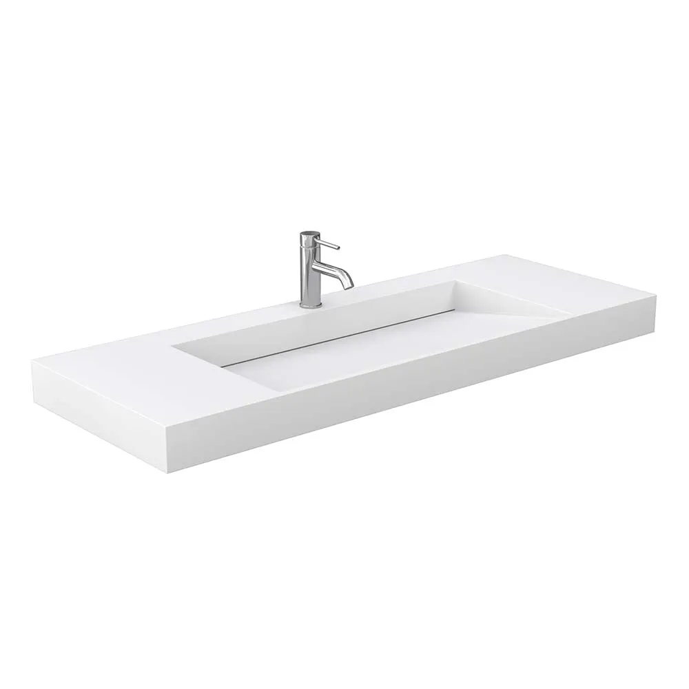 Maroni 60 Inch Single Bathroom Vanity in Light Straw