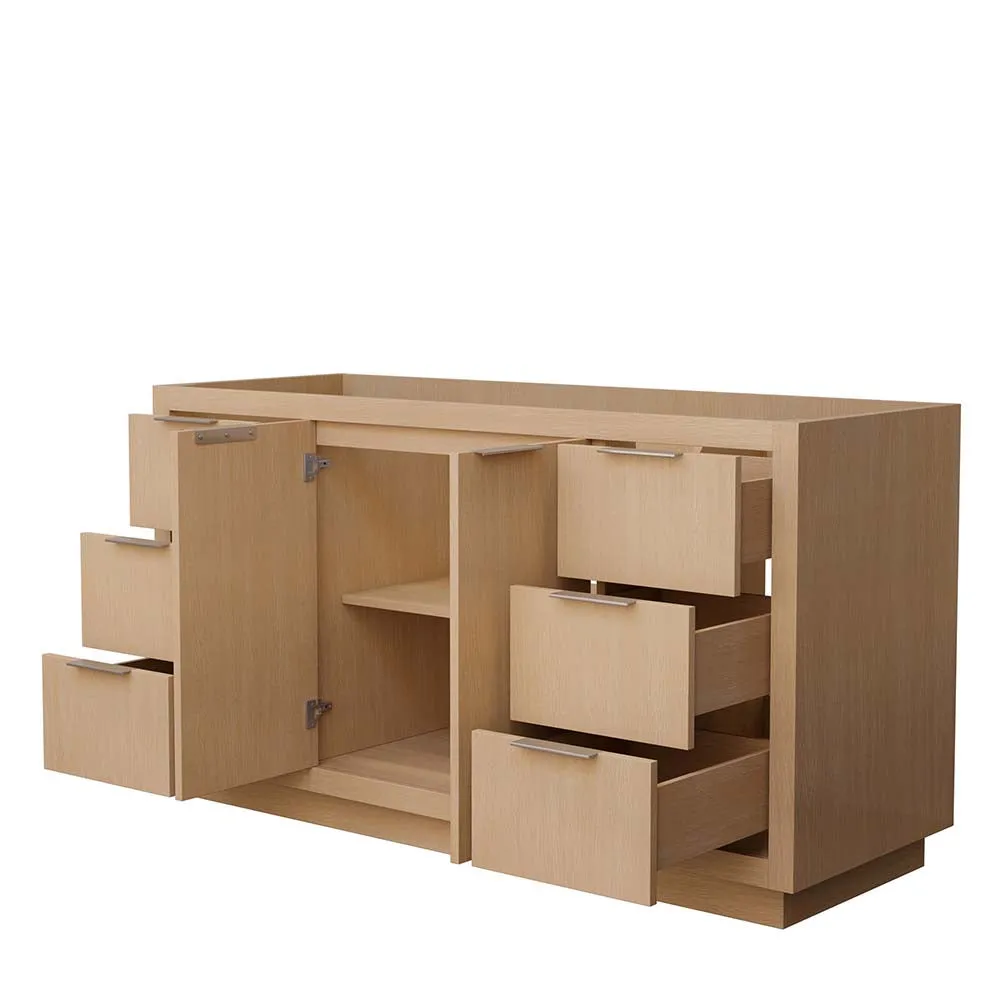 Maroni 60 Inch Single Bathroom Vanity in Light Straw