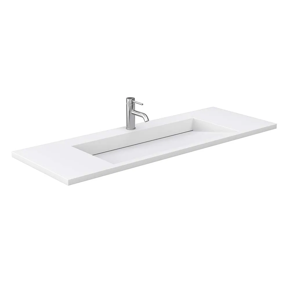 Maroni 60 Inch Single Bathroom Vanity in Light Straw