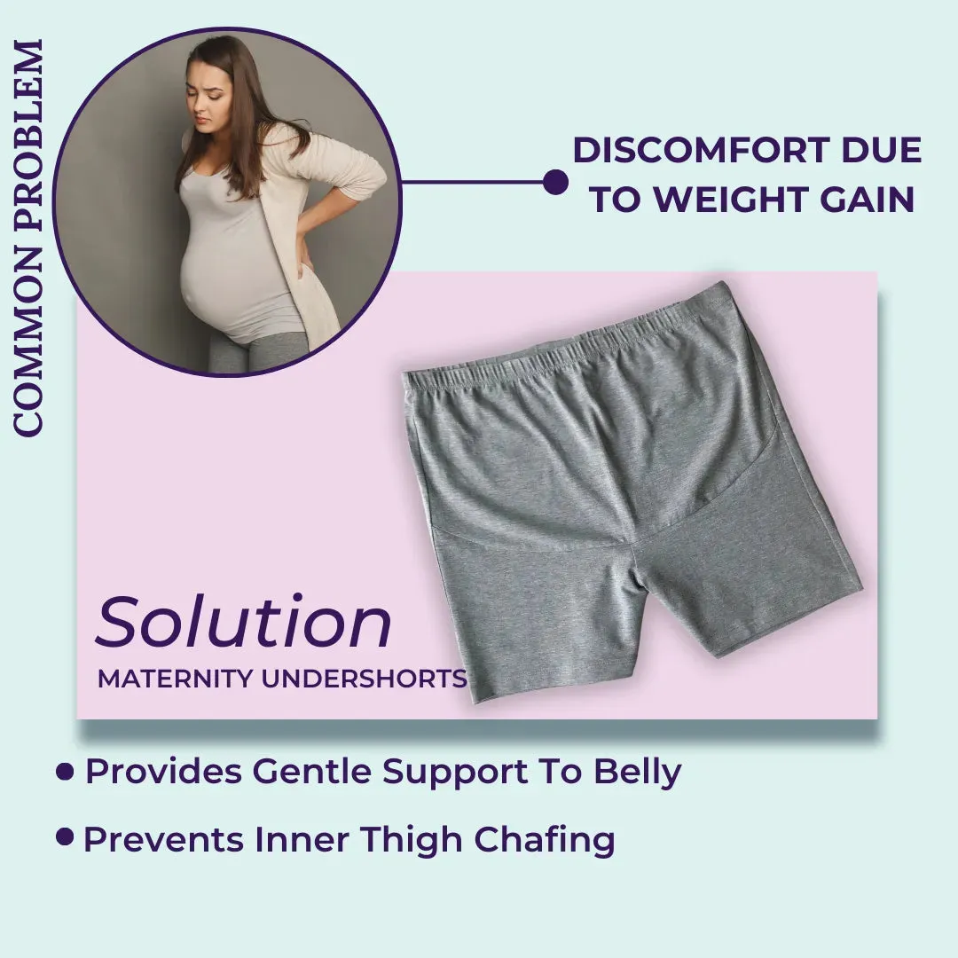 Maternity Undershorts | Fits Mid Thigh | Supports Bump